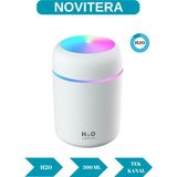 Novitera 2 Yıl H2O Humidifier 300 ml Ulrasonik Hava Nemlendirici Buhar Makinesi ve Aroma Difüzörü H2O Beyaz - Renkli