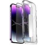 Novka iPhone 14 Pro Max Uyumlu Tam Kaplayan Siyah Çerçeveli Magic Ekran Koruyucu Cam Kolay Uygulama Aparatlı