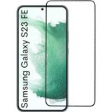 Novka Samsung Galaxy S23 FE Uyumlu Tam Kaplayan Premium Ekran Koruyucu Cam Anti-Static Özellikli Siyah Çerçeveli