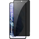 Novka Samsung Galaxy S23 Uyumlu Tam Kaplayan Hayalet Cam Siyah Karartma Ekran Koruyucu Cam Anti-Static