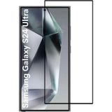 Novka Samsung Galaxy S24 Ultra Uyumlu Tam Kaplayan Premium Ekran Koruyucu Cam Anti-Static Özellikli Siyah Çerçeveli