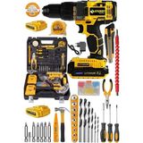 Novélune Akülü Vidalama: 58 V 8 Ah Darbeli Çift Akülü Metal Şanzıman Şarjlı Matkap 99PCS Set