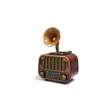 Novélune Alarm Saatli Radyo: Bluetooth Özellikli Eskitme Gramofon Radyo, Alarm ve Saat Fonksiyonu
