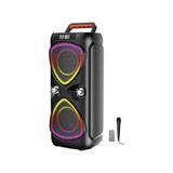 Novélune Bilgisayar Hoparlörü: Kablolu Mikrofonlu Bluetooth Party Hoparlörü, Renkli Işık ve Kumanda Özelli