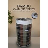 Novélune Çamaşır Sepeti: Beyaz-Gri Pratik Katlanabilir , Küçük Boy
