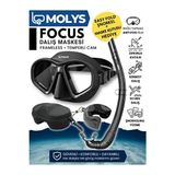 Novélune Dalış Maskesi: Focus + Anti Fog, Katlanabilir Şnorkel ve Kutu - Çok Fonksiyo