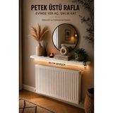 Novélune Dresuar: 80CM Petek Üstü Dekoratif Radyatör Rafı Duvar Rafı Ahşap