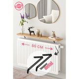 Novélune Dresuar: Petek Üstü Uçan Raf 80 x 18 cm Çam Oval Kesim
