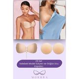 Novélune Iç Giyim Aksesuarı: Kelebek Tasarımlı Sütyen ve Yapışkanlı Nipple Pad Seti - Dolgun ve Güçlü Gö