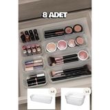 Novélune Makyaj & Takı Organizeri: Çift Boy Çekmece Çok Amaçlı Takı ve Makyaj Organizeri - Dolap Içi Düzenleyi