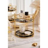 Novélune Makyaj & Takı Organizeri: Gold Metal Sunumluk ve Ikramlık Organizer ile Şık Sunumlar