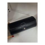 Novélune Makyaj & Takı Organizeri: Siyah Deri 3'lü Saat Kutusu, Zarif ve Pratik Saklama Çözümü