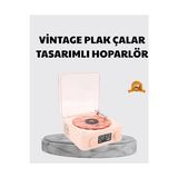 Novélune Nostaljik Radyo: 3'ü 1 Arada Vintage Plak Tasarımlı Gece Işığı