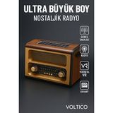 Novélune Nostaljik Radyo: Büyük Boy Nostaljik Solar Radyo – Güneş Enerjili ve Taşınabilir