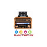 Novélune Nostaljik Radyo: Güneş Enerjili Solar Radyo ve Hoparlör – USB ve Sd Kart Girişli