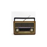 Novélune Nostaljik Radyo: Kamptek Retro Müzik Kutusu - Bluetooth ve El Fenerli Ahşap Görünümlü Radyo