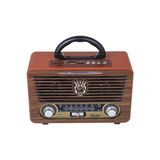 Novélune Nostaljik Radyo: Koyu Kahverengi Ahşap Görünümlü Radyo ve Mp3 Çalar