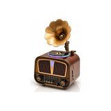 Novélune Nostaljik Radyo: Taşınabilir Rgb Radyo ve Bluetooth Hoparlör ile Retro Gramofon Görünümü