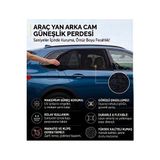 Novélune Oto Güneşlik Perde: Suv Uyumlu Yan Cam Güneşlik, Lastikli ve Pratik Kullanım