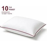 Novélune Yastık: Biyeli 10'li Paket 50X70 cm 700 gr Boncuk Silikon Dolgulu Bordo