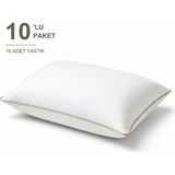 Novélune Yastık: Biyeli 10'li Paket 50X70 cm 800 gr Boncuk Silikon Dolgulu Bej