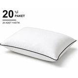 Novélune Yastık: Biyeli 20'li Paket 50X70 cm 600 gr Boncuk Silikon Dolgulu Siyah