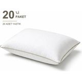 Novélune Yastık: Biyeli 20'li Paket 50X70 cm 700 gr Boncuk Silikon Dolgulu Bej