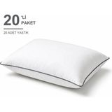 Novélune Yastık: Biyeli 20'li Paket 50X70 cm 700 gr Boncuk Silikon Dolgulu Füme
