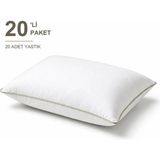 Novélune Yastık: Biyeli 20'li Paket 50X70 cm 800 gr Boncuk Silikon Dolgulu Bej