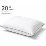 Novélune Yastık: Biyeli 20'li Paket 50X70 cm 800 gr Boncuk Silikon Dolgulu Gri