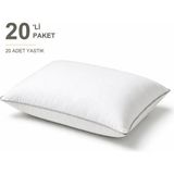 Novélune Yastık: Biyeli 20'li Paket 50X70 cm 800 gr Boncuk Silikon Dolgulu Krem
