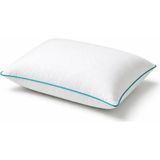 Novélune Yastık: Biyeli 50X70 cm 1000 gr Boncuk Silikon Elyaf Dolgulu Turkuaz
