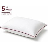 Novélune Yastık: Biyeli 5'li Paket 50X70 cm 700 gr Boncuk Silikon Dolgulu Bordo