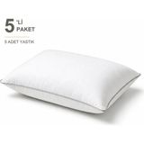Novélune Yastık: Biyeli 5'li Paket 50X70 cm 700 gr Boncuk Silikon Dolgulu Krem