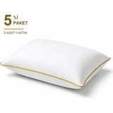 Novélune Yastık: Biyeli 5'li Paket 50X70 cm 800 gr Boncuk Silikon Dolgulu Hardal