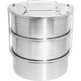 Novélune Yemek Kabı: Paslanmaz Çelik 3 Kaplı Sefer Tası 4-5 Kişilik 1000ML X3