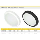 Novo 16W LED Glob Tavan Armatürü Siyah Gövde - 6500K - Beyaz