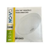 Novo 18W Ledli (Beyaz Isik) 360 Derece Sensorlu Tavan Armaturu Nv003