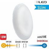Novo 18W Slim LED Sıva Üstü Armatür - 6500K - Beyaz