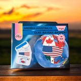 Novo Mundo Amerika-Avustralya Ülkeleri-Harita-Bayrak-Başkent Kartları