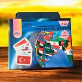 Novo Mundo Asya Ülkeleri-Harita-Bayrak-Başkent Kartları