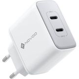 Novoo GaN 35 Watt 2 Portlu USB-C PD Beyaz Hızlı Şarj Cihazı