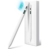 Novstrap Apple iPad Mini 5/6/7 A17 ile Uyumlu Dokunmatik Tablet Kalemi Pen DZ915 Şarj Ekranlı Avuç Içi Reddi Stylus - Beyaz - Mini 5-6-7 Nesil