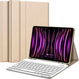 NovStrap Apple iPad Pro 11 2022 2021 2020 2 3 4 Nesil Uyumlu Bluetooth Klavyeli Kılıf Kalem Bölmeli altin