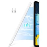 NovStrap Apple iPad Pro 12.9 2/3/4/5/6 Nesil ile Uyumlu Dokunmatik Tablet Kalemi 2. Nesil Smart Pencil Stylus Manyetik Şarj Avuç İçi Reddi