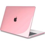 NovStrap Apple MacBook Air 13 Inç 2021 M1 Çip A2337 Uyumlu Kılıf Sert Rubber Kapak Üst ve Alt Koruma Kapağı - Pembe