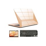 NovStrap Apple MacBook Air 13 Inch M1 Çip A2337 Uyumlu Alt Üst Parlak Kılıf + Siyah Klavye Kılıfı + Film