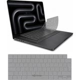 Novstrap Apple MacBook Pro 14 Inç M4/m5 A3434 A3426 A3427 ile Uyumlu Türkçe Q Gri Füme Silikon Klavye Koruyucu Kılıf - Macbook Pro 14 inç M4/M5 (M4/M5 A3434 A3426 A3427)