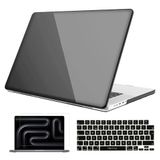 NovStrap Apple Macbook Pro 16 inç M4 A3186 A3403 ile Uyumlu Parlak Kılıf + Siyah Klavye Kılıfı +Film SİYAH