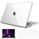 NovStrap Apple MacBook Pro 2023 M2 16 inc A2780 Uyumlu Parlak Kılıf + Şeffaf Klavye Kılıfı + Film seffaf